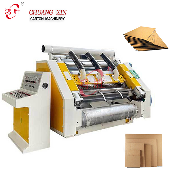 Automatic single face e flute corrugated cardboard carton paper box products making machine
