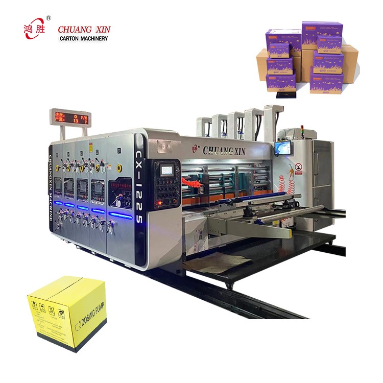 Economic Type 3 Colors Rotory Die Cutter Cardboard Printing Slotter Die Cutting Corrugated Carton Machinery