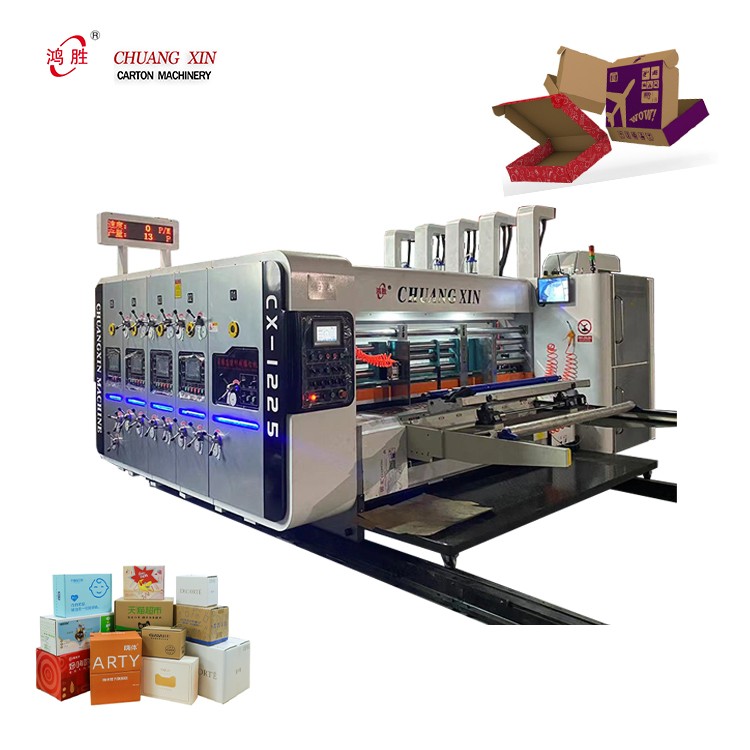 Economic Type 3 Colors Rotory Die Cutter Cardboard Printing Slotter Die Cutting Corrugated Carton Machinery