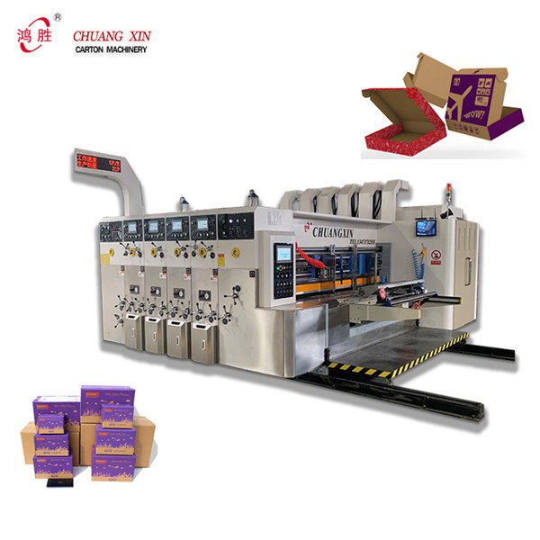 Automatic Pizza box flexo printing slotting machine for corrugated 