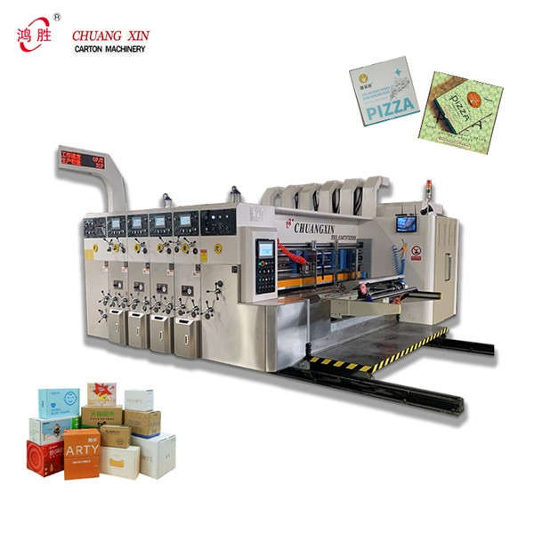 Automatic Pizza box flexo printing slotting machine for corrugated 