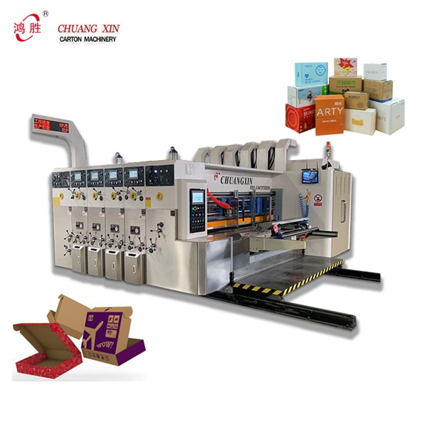 Automatic Pizza box flexo printing slotting machine for corrugated 