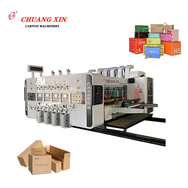 Automatic high speed carton color printing machine slotting die cutting corrugated box machine