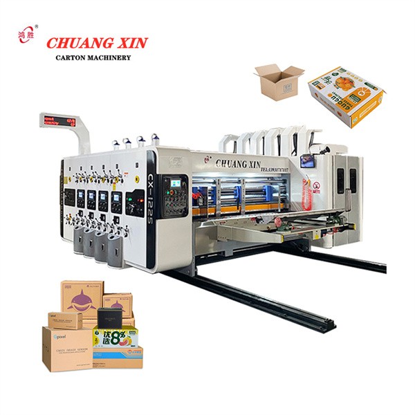Automatic high speed carton color printing machine slotting die cutting corrugated box machine