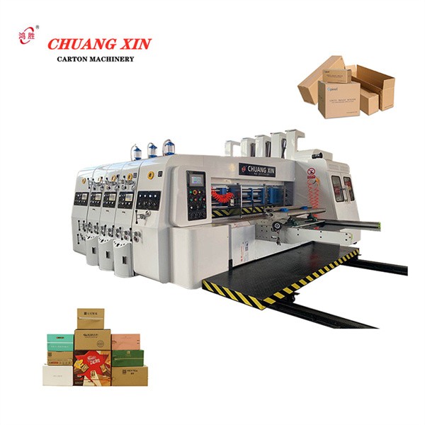 Automatic high speed carton color printing machine slotting die cutting corrugated box machine