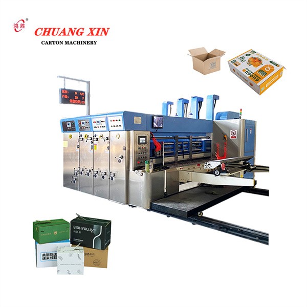 Automatic high speed carton color printing machine slotting die cutting corrugated box machine