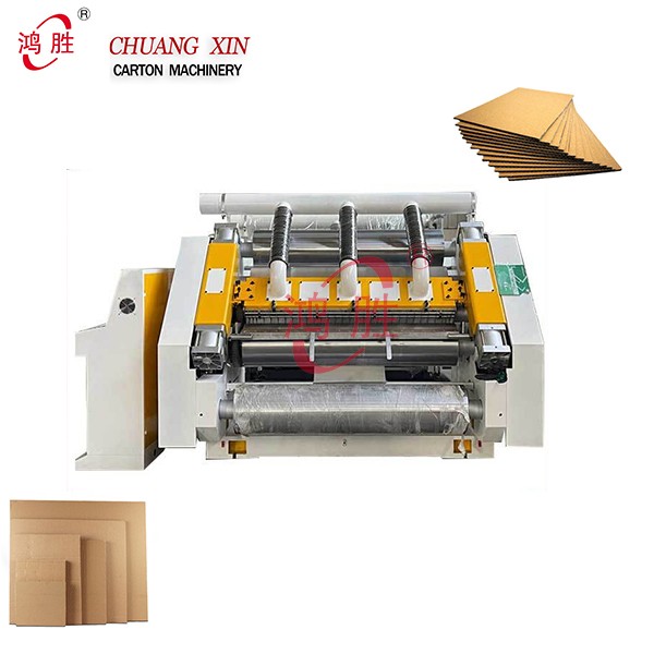 Automatic single face e flute corrugated cardboard carton paper box products making machine