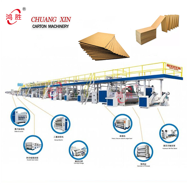 Fully Automatic 2/3/5/7 Ply Corrugated Cardboard Production Line Corrugated Box Making Machine