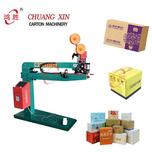 Semi Automatic Manual Box Stapler Corrugated Carton Stitching Machine